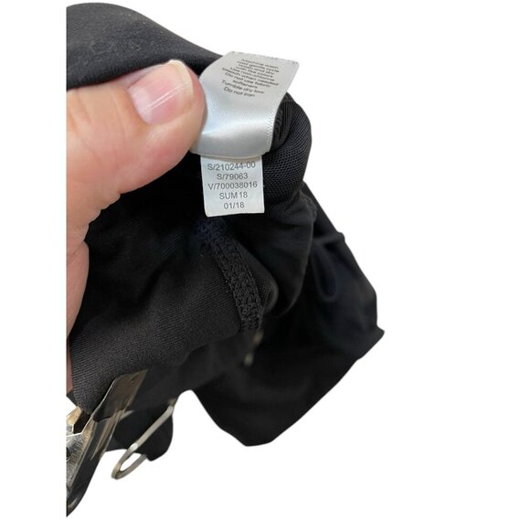 Athleta Women's Drawstring Shorts Black Elastic Waist Zipper Pockets Size M - Picture 5 of 7